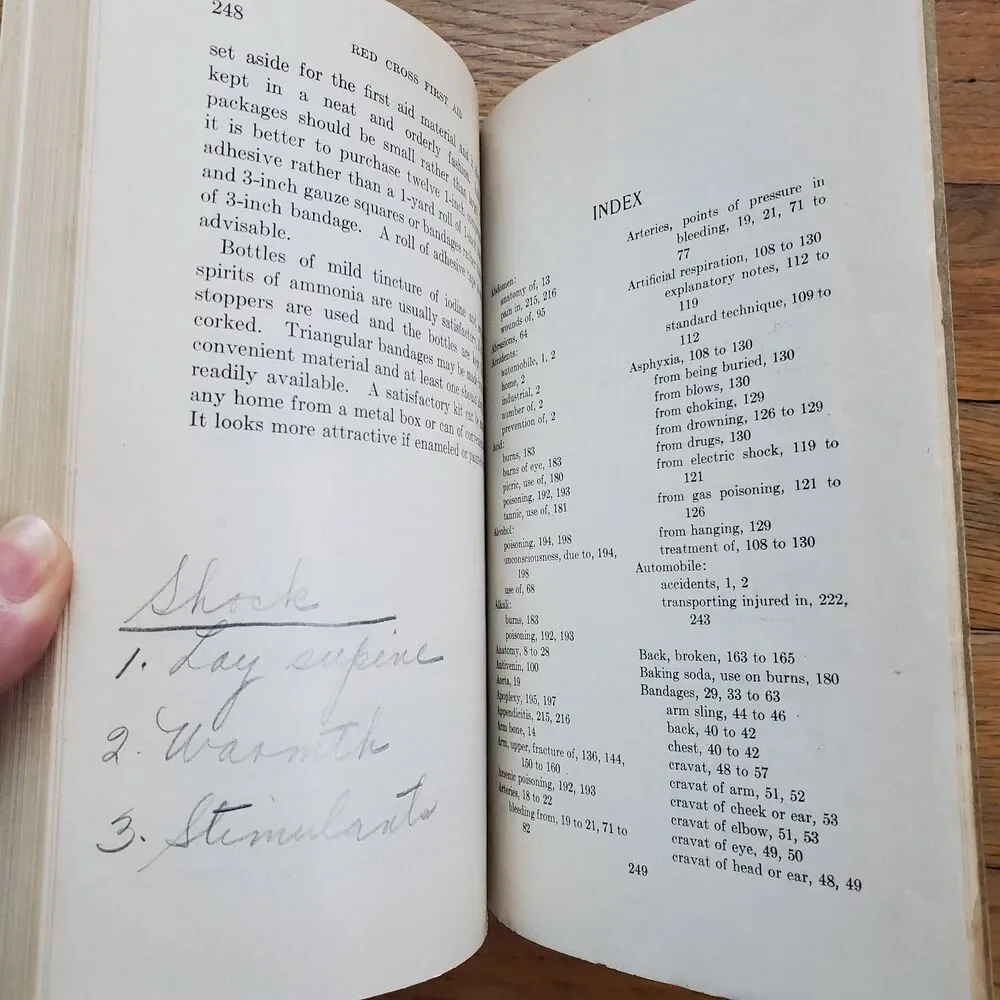 American red cross first aid textbook vintage collectible